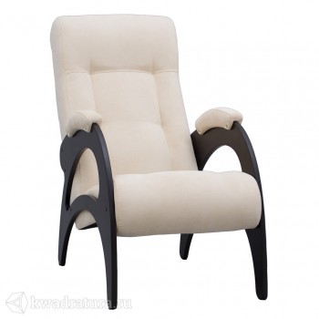 Кресло для отдыха Неаполь Модель 9 без лозы (Венге-эмаль/Ткань Ваниль Verona Vanilla) в Усть-Тарке - ust-tarka.mebel54.com | фото
