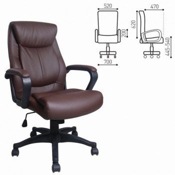Кресло офисное BRABIX Enter EX-511 (коричневый) в Усть-Тарке - ust-tarka.mebel54.com | фото