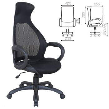 Кресло офисное BRABIX Genesis EX-517 (черное) в Усть-Тарке - ust-tarka.mebel54.com | фото