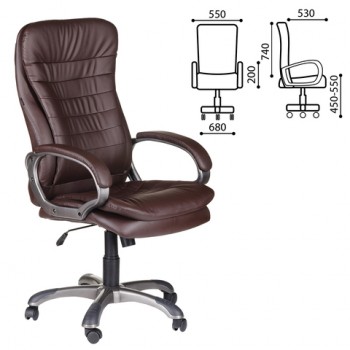 Кресло офисное BRABIX Omega EX-589 (коричневое) в Усть-Тарке - ust-tarka.mebel54.com | фото