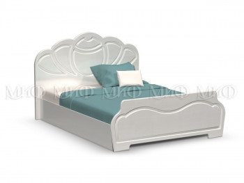 Кровать 1,4м Гармония (Белый/Белый глянец) в Усть-Тарке - ust-tarka.mebel54.com | фото