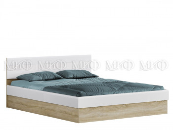 Кровать 1,6 спальня Фортуна (Дуб сонома/белый глянец) в Усть-Тарке - ust-tarka.mebel54.com | фото