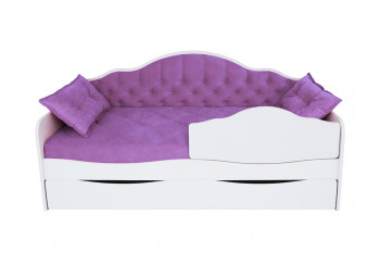 Кровать 170 серии Иллюзия Лайт 1 ящик 32 Фиолетовый (подушки) в Усть-Тарке - ust-tarka.mebel54.com | фото